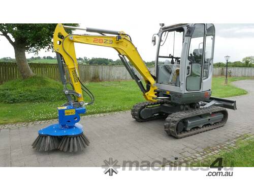 caption Slanetrac RB80 Excavator Loader Wire Brush Attachment