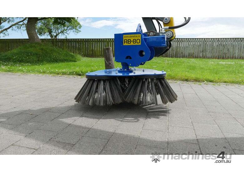 caption Slanetrac RB80 Excavator Loader Wire Brush Attachment