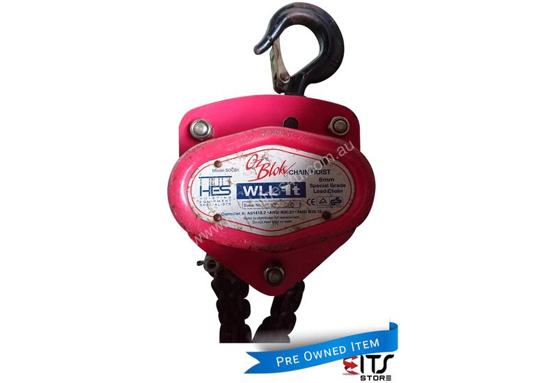 Used oz blow Chain Hoist Block Tackle 1 ton x 8 mtr lift Oz B Electric