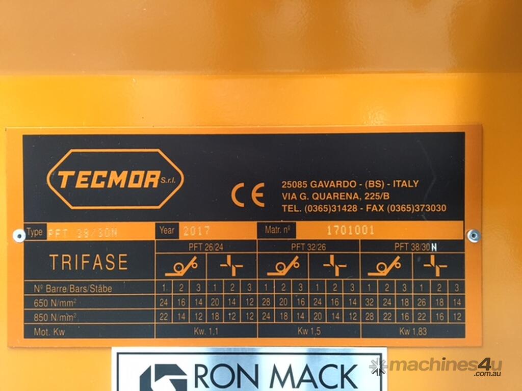 New tecmor PFT38 30 Rebar Bending Machines (392747)