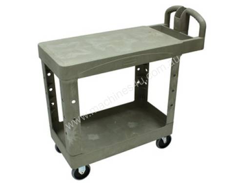 Rubbermaid 4505 Beige Heavy Duty Utility Cart w/Flat Shelf
