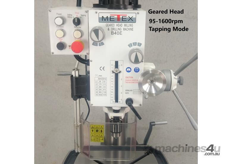New Metex Geared Head Pedestal Drill Press Industrial 40mm Metex
