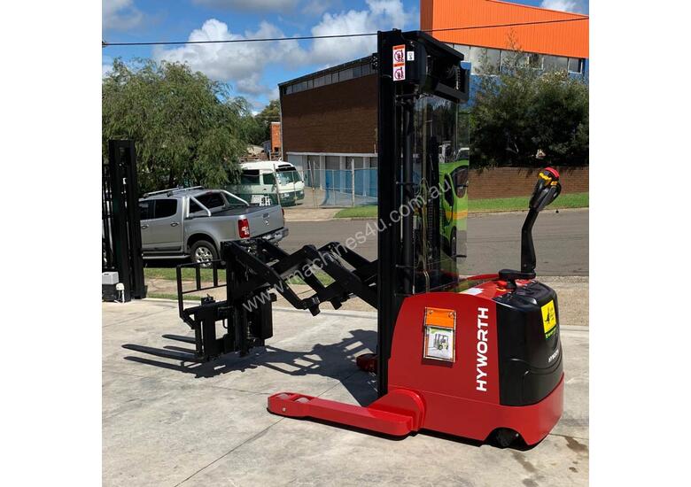 Hire Hyworth HYWORTH 1 5T Double Deep Walkie Reach Stacker Forklift