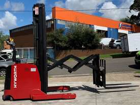 HYWORTH 1.5T Double Deep Walkie Reach Stacker Forklift for HIRE - picture0' - Click to enlarge