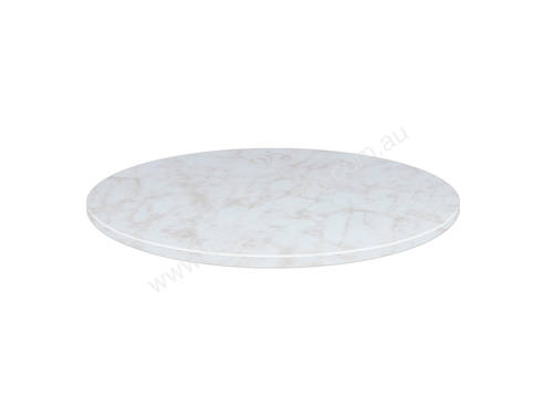 BLH-R70WM Round 700 Laminate Table Top - White Marble Type