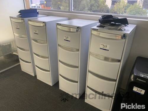 Stilford 4 Drawer Filing Cabinets, Qty of 4