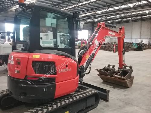 Used 2015 Kubota u35 3.5 Tonne Mini Excavator for sale, 1060 Hrs, Melbourne
