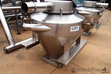 Vacuum Transfer Hopper, 1050mm Dia x 180mm H + 700mm Cone H