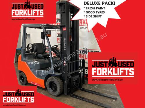 TOYOTA 32-8FG18 DELUXE 34977 1.8 TON 1800 KG CAPACITY LPG GAS FORKLIFT 6000 MM 3 STAGE