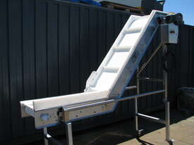 Stainless Steel Elevator Incline Z Style Belt Conveyor - 2.3m High - Contech - picture0' - Click to enlarge
