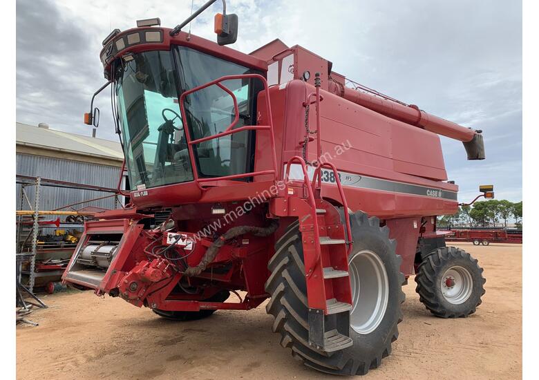 caption Case IH 2388 Axial Flow Combine & MacDon 2042 30ft Draper Front