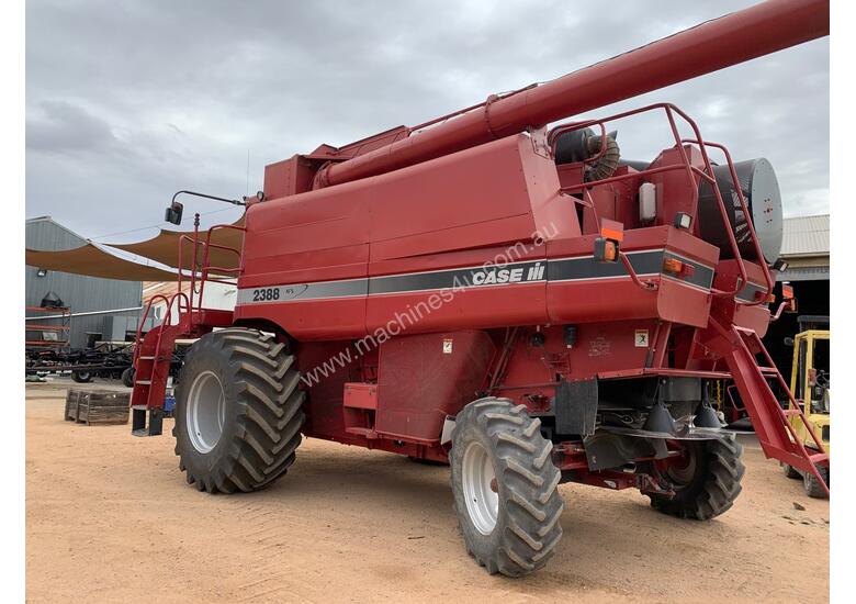 caption Case IH 2388 Axial Flow Combine & MacDon 2042 30ft Draper Front