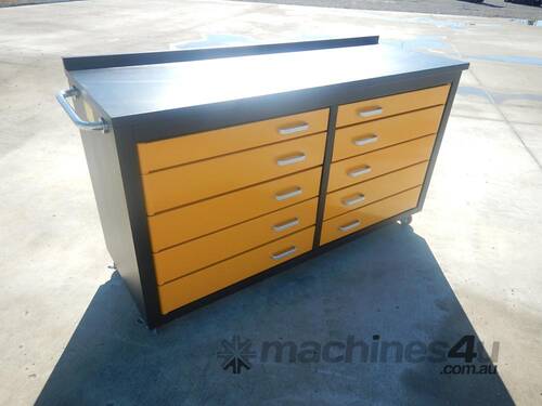 1.8m Work Bench/Tool Cabinet 10 Drawers