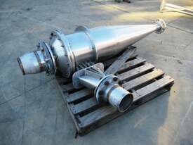 Stainless Steel Cyclone, 400mm Dia x 600mm H Straight + 1050mm H Cone - picture0' - Click to enlarge