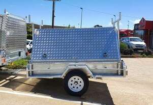 8x5 Single Axle Tradesman Trailer 2 Way Open Doors Alumnium Top BIGMAN TRAILER