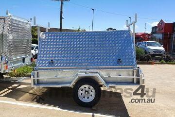 8x5 Single Axle Tradesman Trailer 2 Way Open Doors Alumnium Top BIGMAN TRAILER