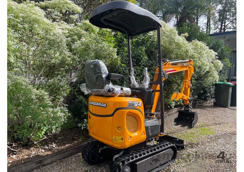 caption 2024 NEW XN12-8SE (upgrade) RHINOCEROS DIESEL EXCAVATOR WITH KUBOTA ENGINE