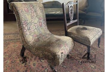 QTY X 2 ANTIQUE CHAIRS