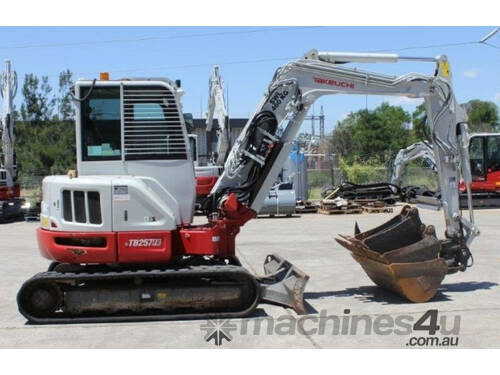 caption Takeuchi TB257FR Tracked Excavator 5.7T With Bucket Attachments!