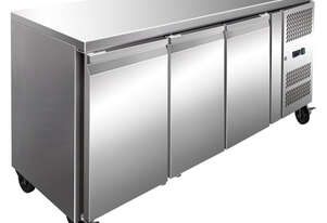 FE3100BT S/S Three Door Bench Freezer 386L