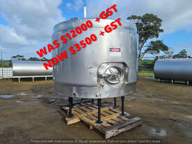 MILK VAT | 7,000L | Insulated & Agitated with Side Entry Manway - picture0' - Click to enlarge