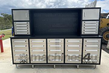 35 Drawer Stainless Steel Tool Cabinet / Work Bench