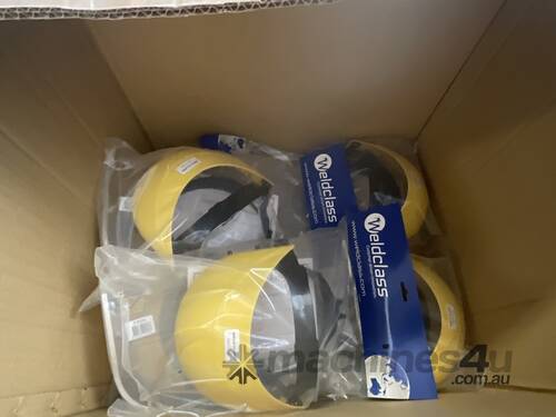 caption Pallet of 5x Boxes of Weldclass Clear Face Shields