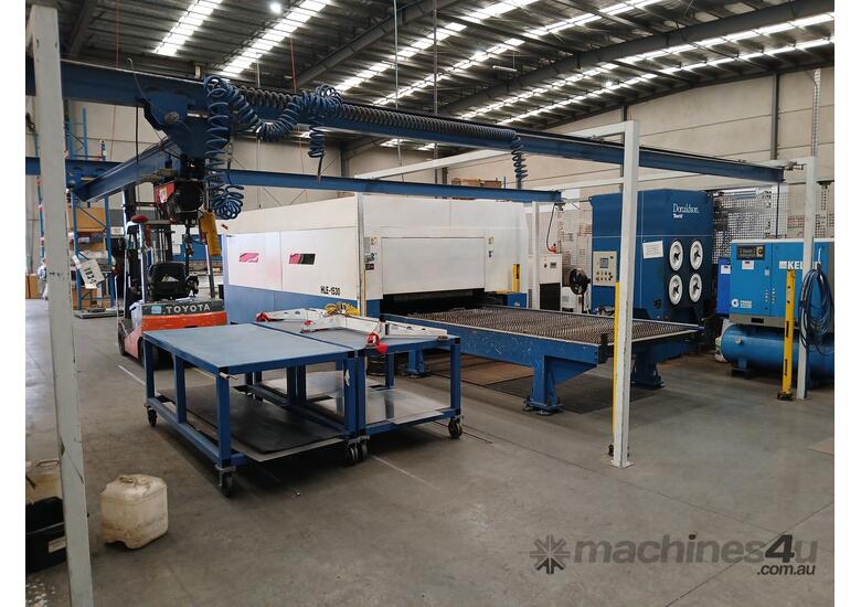 caption Overhead Gantry System with Electric Cable Hoist, Hafco Girder Trolley, Suction Lifter - Dan