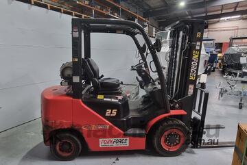 2020 Forkforce Enforcer FG25-NHC LPG Forklift - 2.5T Lift, 4500mm Mast (LOW HOURS)