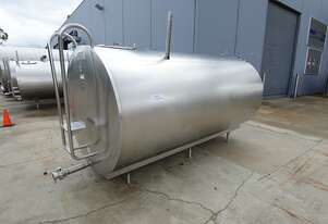 Tank, Stainless Steel Horizontal Tank, 5670Lt, 1800mm Dia x 3050mm L