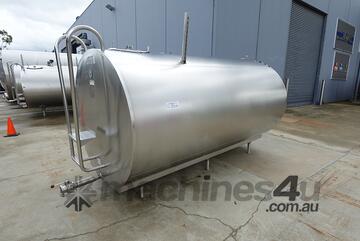 Tank, Stainless Steel Horizontal Tank, 5670Lt, 1800mm Dia x 3050mm L