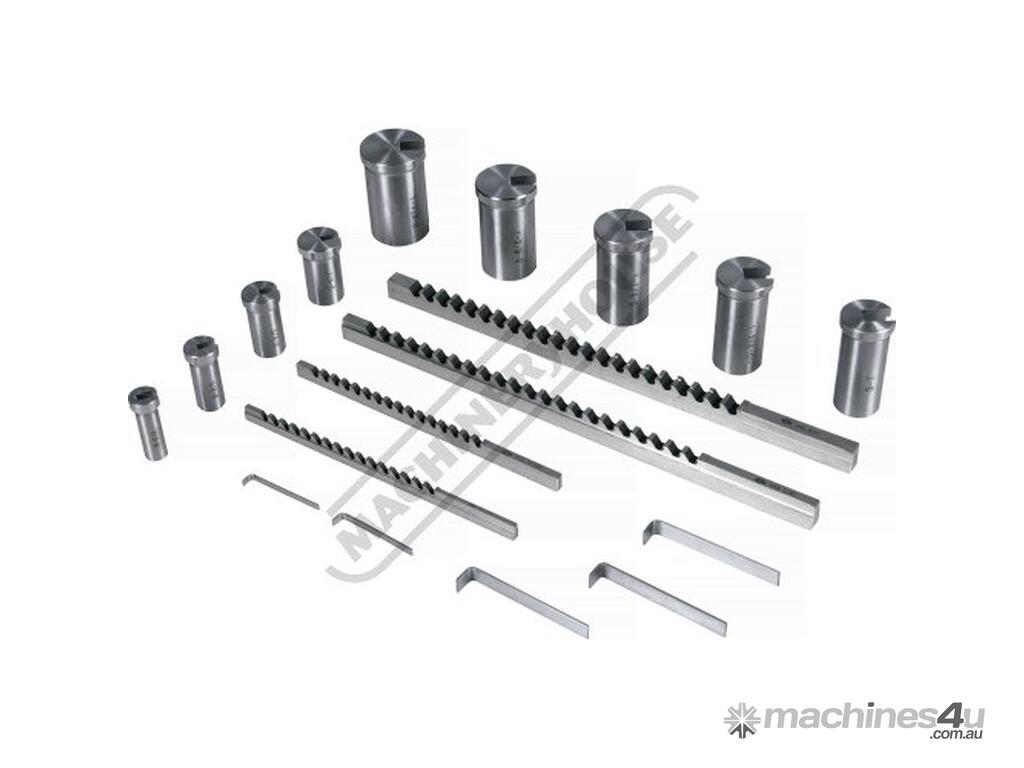 DENSET 18pcs Keyway Broach Kit 1/8 3/16 1/4 3/8 Inch HSS CNC Metalworking Cut Tool Set