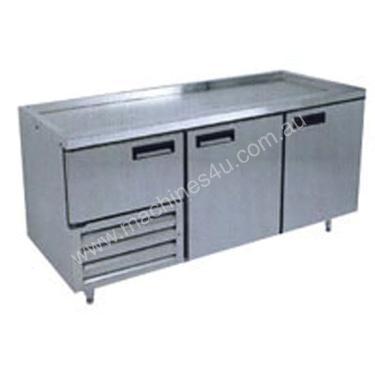 Anvil UBS1800 Stainless Steel Under Bench Fridge with 2 1/2 Solid Doors