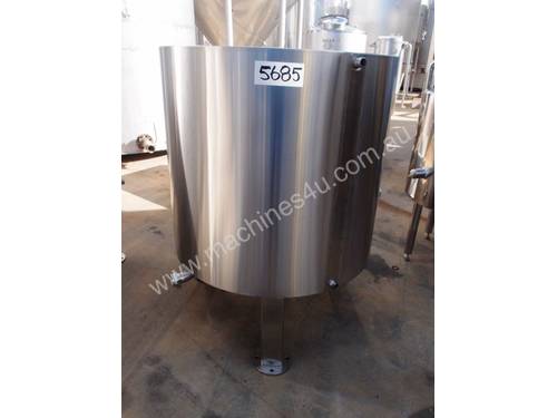 Stainless Steel Jacketed Tank, Capacity: 700Lt