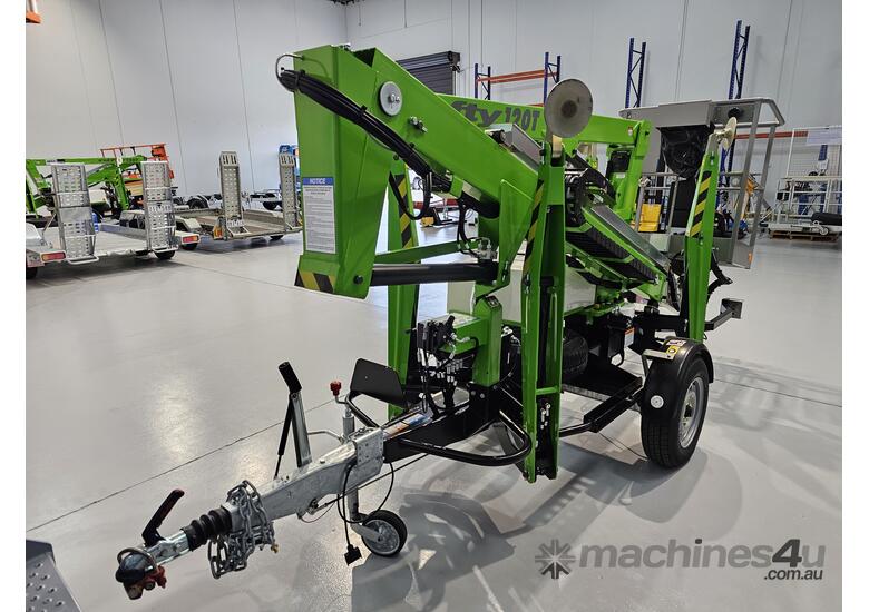 caption Niftylift 120T 34ft Towable Trailer Boom Lift