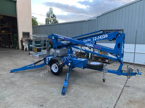 Genie TZ34 Trailer Mounted Boom Lift for hire