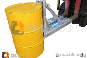 Forklift Drum Lifting Attachment Single Drum Handling Attachment Sydney Melbourne Orange