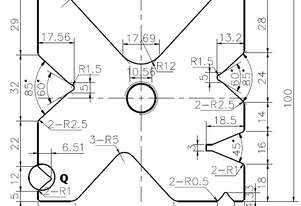 100MM SQ X 3200 MULTI VEE DIE | INCL DEEP V FOR OVER BENDING