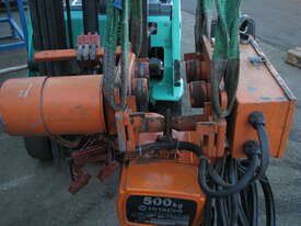 500kg Electric Chain Hoist with Motorised Trolley - Hitachi 1/25N2 - picture0' - Click to enlarge