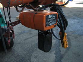 500kg Electric Chain Hoist with Motorised Trolley - Hitachi 1/25N2 - picture1' - Click to enlarge