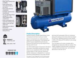 Peerless Air Compressor 10HP Variable Speed Screw Compressor - Full Feature - picture1' - Click to enlarge