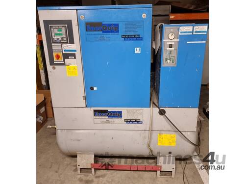 2005 11 KW 3Ph CECCATO ARIA COMPRESSA rotary screw air compressor with tank, dryer & filters