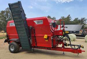 FARMTECH TYYKM-10 HORIZONTAL FEED MIXER + DUAL 3.0M & 1.0M ELEVATORS (10.0M3)