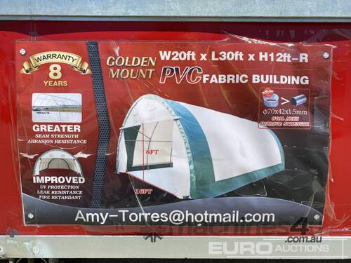 Unused Golden Mount C203012R Dome Shelter PVC