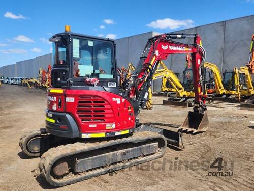 2023 YANMAR VIO55-6 5.6T EXCAVATOR (M969) WITH A/C CAB, FULL CIVL SPEC AND LOW 1235 HOURS
