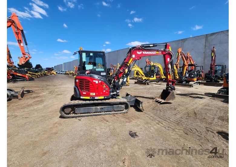 2023 YANMAR VIO55-6 5.6T EXCAVATOR (M969) WITH A/C CAB, FULL CIVL SPEC AND LOW 1235 HOURS