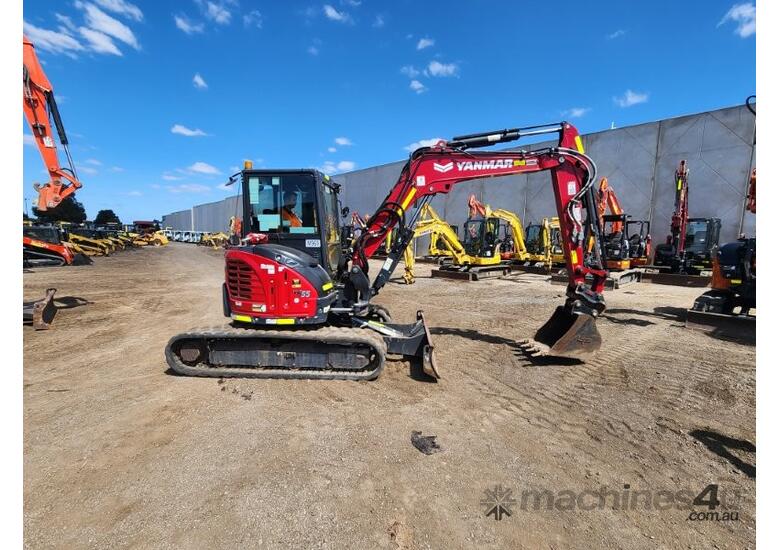 2023 YANMAR VIO55-6 5.6T EXCAVATOR (M969) WITH A/C CAB, FULL CIVL SPEC AND LOW 1235 HOURS