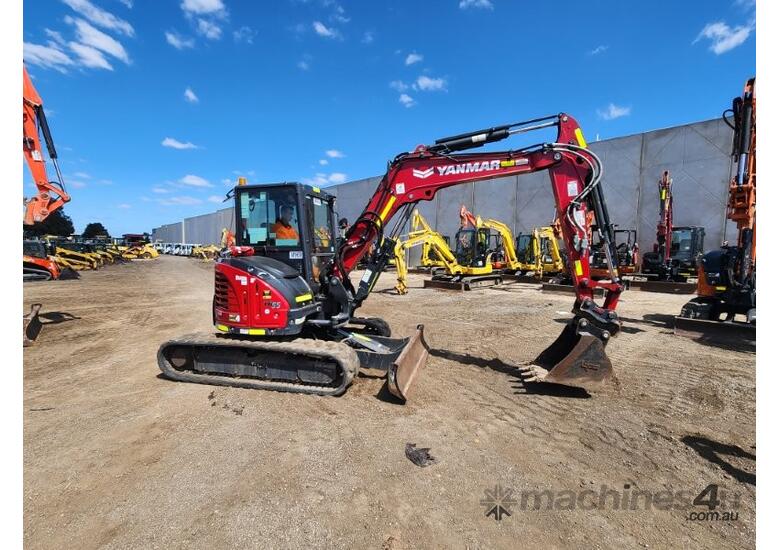 2023 YANMAR VIO55-6 5.6T EXCAVATOR (M969) WITH A/C CAB, FULL CIVL SPEC AND LOW 1235 HOURS