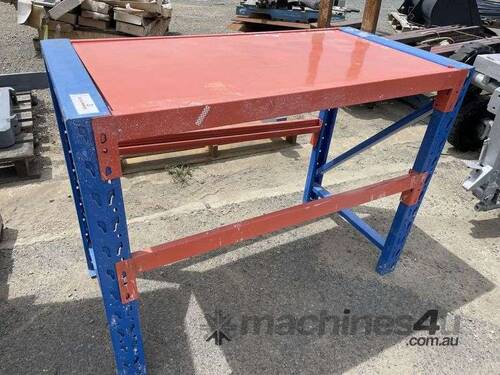 Steel Workshop Bench 600x1200x900mmH- removable top