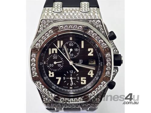 caption AUDEMARS PIGUET DIAMOND ENCRUSTED MENS WATCH